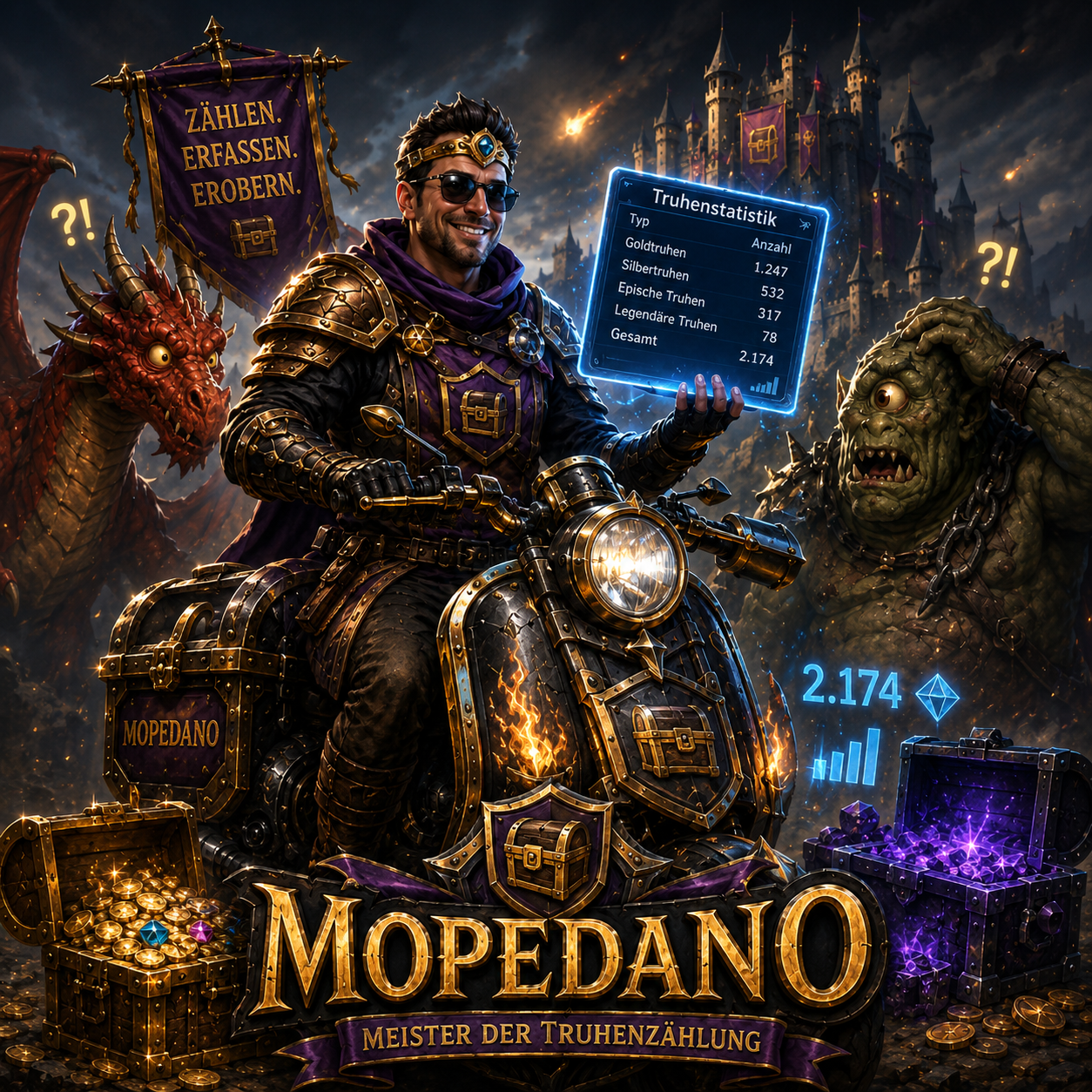 Mopedano master of chest counting